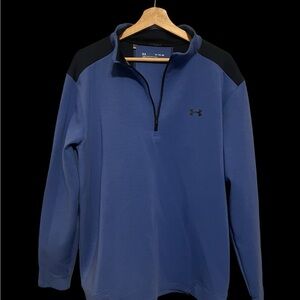 Under Armour Blue and Black Quarter-Zip Pullover